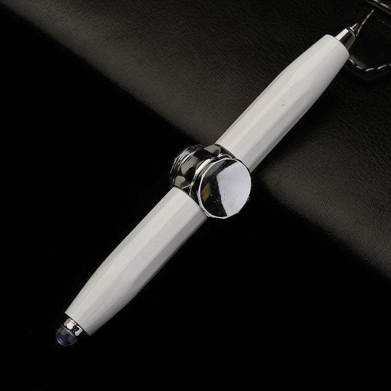 Luminous Decompression Black Technology Metal Fidget Spinner Pen