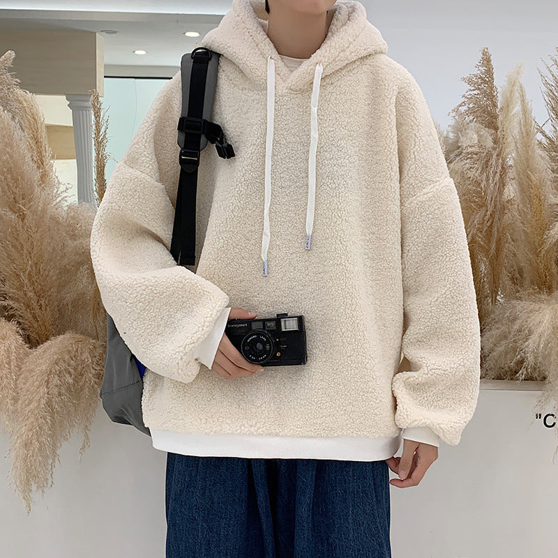 Hooded Sweater Plus Cashmere Thickened Lamb Cashmere Sweater